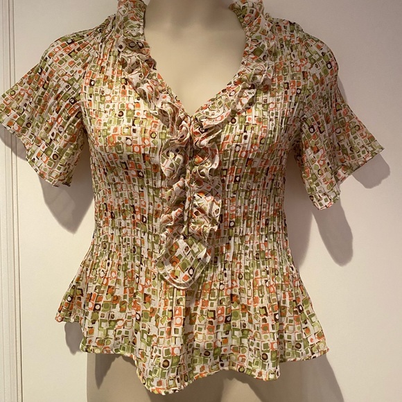 Sunny Leigh Tops - Sunny Leigh Geometric Blouse Size Large